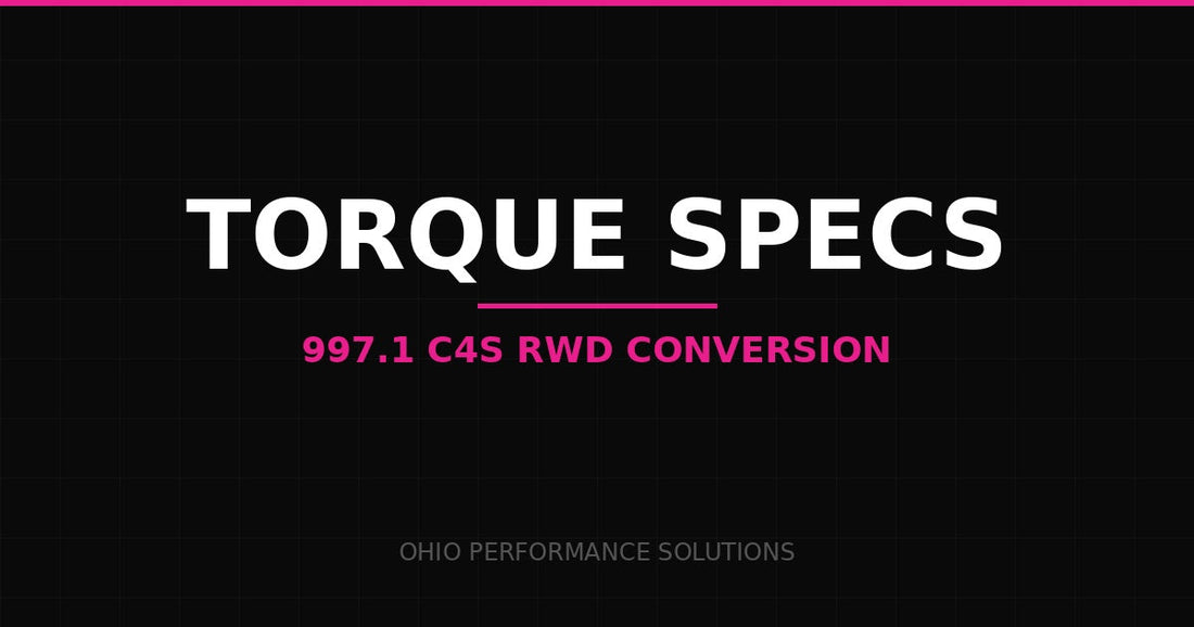 Torque Specs Reference for 997.1 C4S RWD Conversion